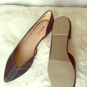 Tartan plaid d'orsay flats